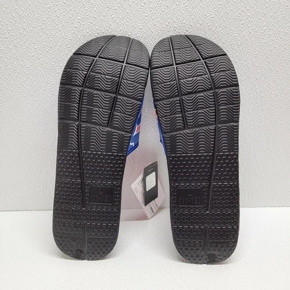 Buffalo Bills NWT Foco NFL Size L‎ Hook & Loop Adjustable Strap Slides Sandal